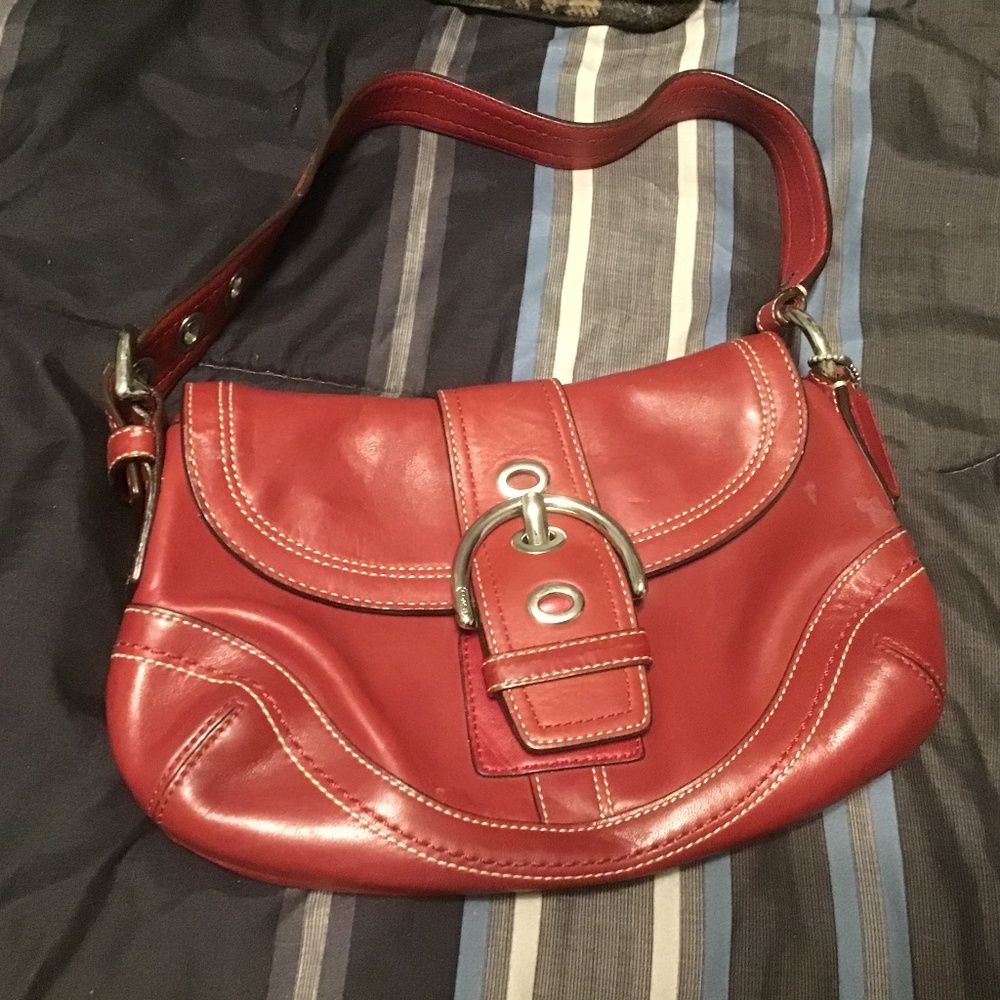 Red coach purse